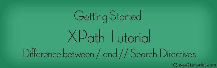 Getting Started XPath