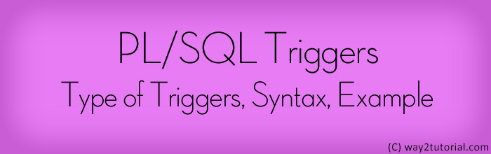 PL/SQL Triggers
